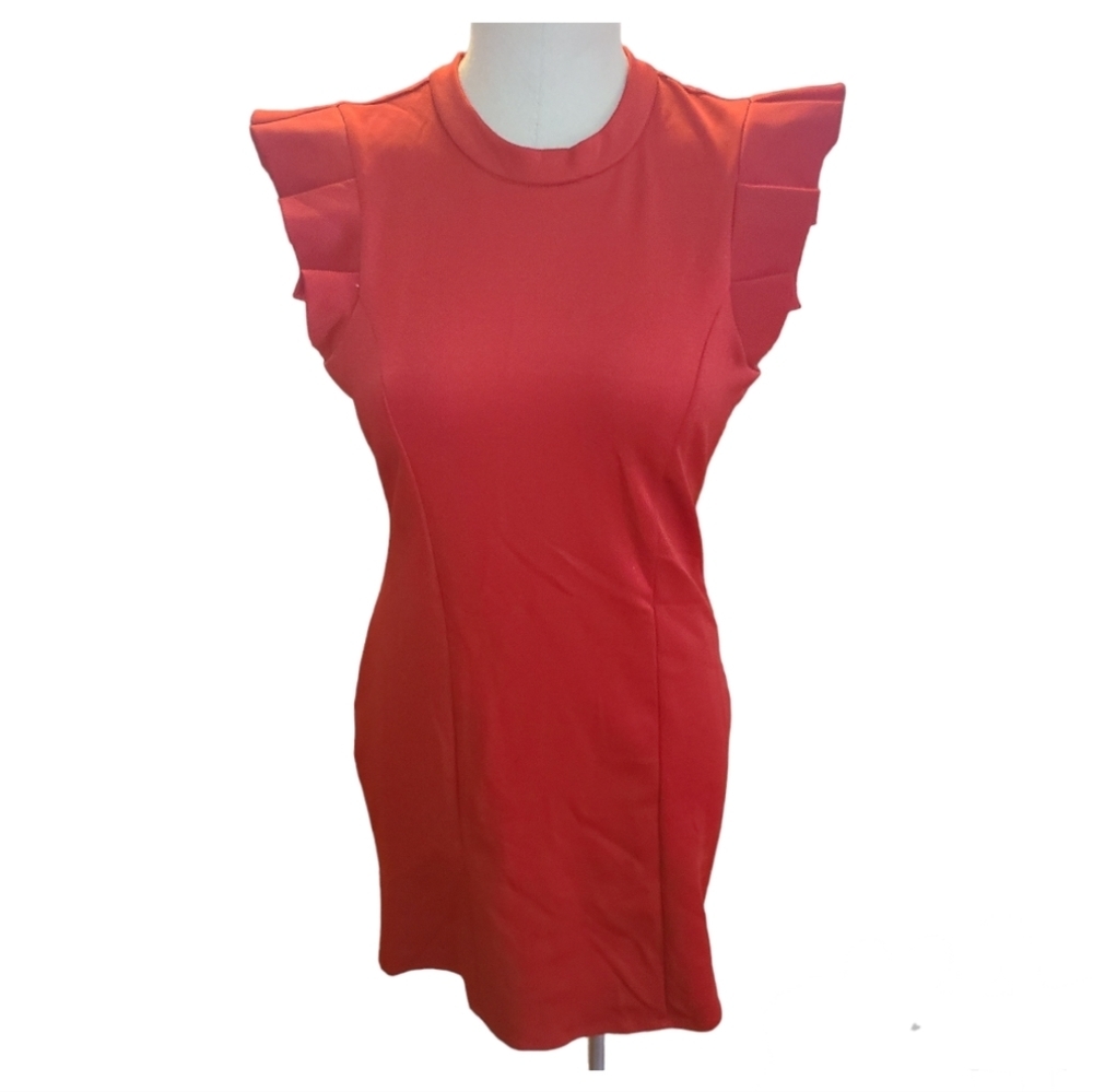 Leola, Medium short sleeve Red dress. Really cute. Open back